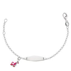 DiamondJewelryNY Eye Hook Bangle Bracelet with a Baptism Charm.