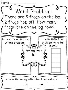 Subtraction Within 10 Word Problems Worksheets To Help Kids See The In A Variety Of Kindergarten MathElementary