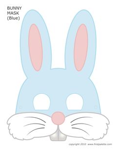 Easter Bunny Mask Free Printable Several Colors Some S Fun Easter Printable Masks 4 Colors Pink Yellow Purple Blue Or White To Color Your Own