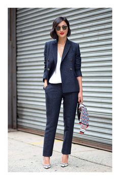 Strenesse Pantal\u00f3n de vestir negro estilo \u00abbusiness\u00bb Moda Trajes Pantalones de vestir