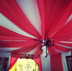freak show inspired tent carnival theme halloween party