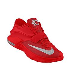 Nike KD 7 id *Not sure of the name, but the red tank, black basketball shorts and red and black fitted cap will work for these.