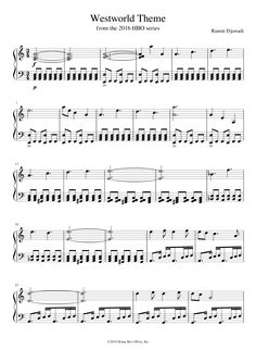 westworld sheet music by ramin djawadi sheet music pianos and tvs sheet music for westworld theme