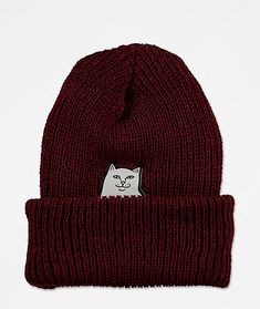 Bobbie Beanie Color blocking Cute Warm Chunky Acrylic Handmade Hat Unique Crochet Maroon Chunky Beanie