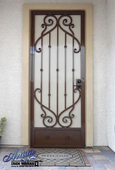 Abbey Modern Clic Wrought Iron Security Screen Door Mozart Wrought Iron Security Screen Door Model Sd0313