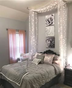 Pallet Bed With Lights, Bed Lights, Canopy Lights, String Lights, Window Lights, Curtain Lights, Curtain Rods, Curtain Bangs, Twinkle Lights