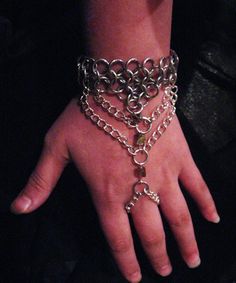 53 Best 3 Jewelry Slave Bracelets Images On Pinterest Three Gem Chain Maille Handflower Slave Bracelet Eternity Handweb