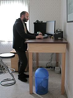 Diy Adjule Stand Up Desk For Under 175 Imperialwicket Replace Legs Of Existing Desk For A Stand Up Kind