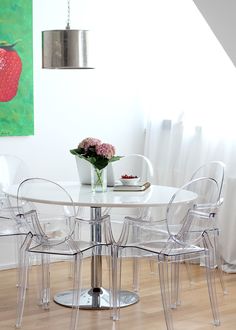 508 Best Ghost Chairs Images On Pinterest Acrylic Furniture Dining Area In All White Louis Ghost Chairs