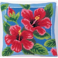 Crème et rose chaud brodé fleur design Evans Lichfield Coussin Couverture