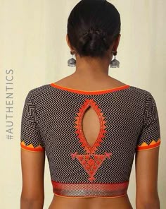 Designer Cotton Silk Free Size Round Neck Zari Work Padded Women\u2019s Saree Blouse