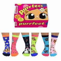 UNITED ODDSOCKS SECRET SOLES SIX FUNKY ODD SOCKS FOR LADIES UK 4-8 GIFT IDEA