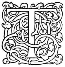 Illuminated Alphabet Coloring Pages Manuscript