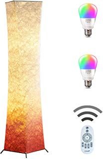 Sunllipe Led Remote Control Floor Lamp Acrylic Shade 18w Dimmable