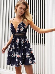 amousa Women Layered Print Mini Dress Boho O Neck Loose Sleeveless Casual Fitting Ruffle Bottom Short Party Club Dresses