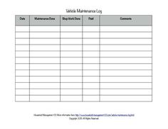 keep track of your vehicles maintenance and repairs with this maintenance spreadsheet