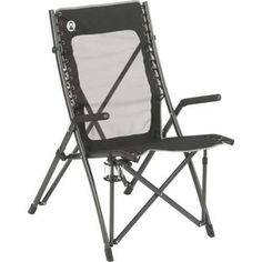 Coleman 2000032011 Green Portable Cushion Outpost Deck Chair w// Side Table
