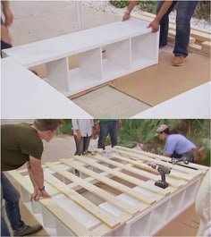 How to Build a Platform Bed with Storage #furniture #bed #DIY Diy Storage, Storage Ideas, Ikea Storage, Wood Storage, Ikea Storage Bed, Storage