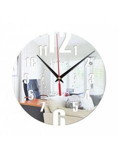 10 Mirror Wall Clock Ideas Mirror Wall Clock Mirror Wall Wall Clock