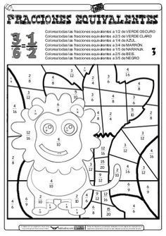 12 Ideas De Ejercicios De Fracciones Ejercicios De Fracciones Fracciones Fracciones Equivalentes