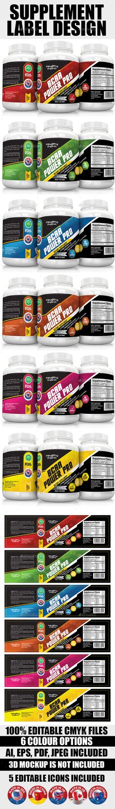 Supplement Label Template Vol-05 Label templates, Print - ingredient label template Supplement Label Template Vol-05 Label templates, Print - ingredient label template
