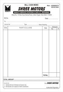 Paint Shop Bill Book Design Book Design Templates Book Design Invoice Design