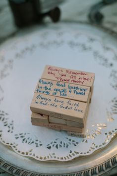 Giant jenga wedding guest book