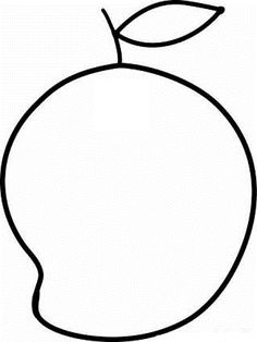 mango coloring colouring pages clipart clip colour mangos pineapple apple pdf manga print popular coloringhome