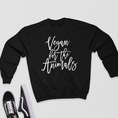 Powered By Plants Sweatshirt Vegan Eat Fruit Vegetarian Animal Lover Sweater Top