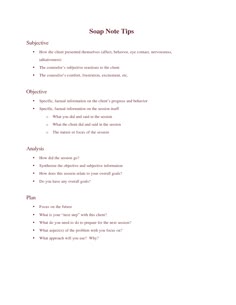 physical therapy soap note example