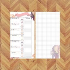 free weekly spread printable insert for travelers notebook planner graph papertrackid sp 006