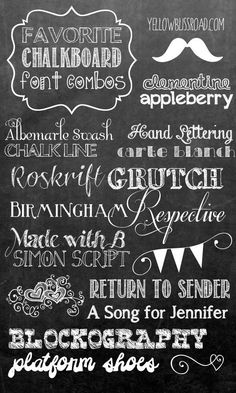 chalkboard art fonts