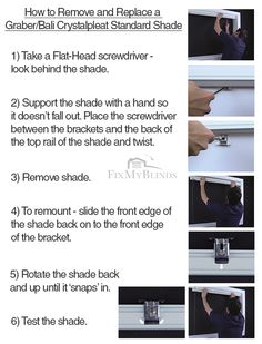 19 Best Blind Repair Instructions Images Blinds How To Remove And Replace A Graber Bali Crystalpleat Cellular Honeycomb Shade