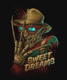 Various Sizes Box Canvas: Freddy Krueger Grunge Art Nightmare On Elm St