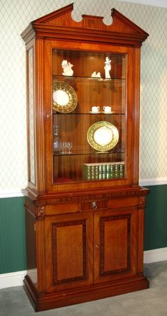Mahogany Display Cabinet With Gl Shelving And Cupboard Storage Mahogany China Cabinet This Handy Niche Style Will Fit Into A Lot Of Es That Would Be To Small For Most Traditional Display