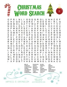 Printable Christmas Word Search - Happiness is Homemade Christmas Charades Game, Xmas Games, Christmas Games For Kids, Holiday Games, Christmas Party Games, Xmas Party, Fun Games