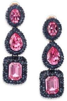 Oscar De La A Bold Jeweled Linear Drop Earrings Oscardelaa Oscar De La A Bold Jeweled Linear Drop Earrings Oscardelaa Navy Black Pink Fuchsia Jewels Fashion Frenzy Pinterest