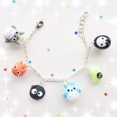 Studio Ghibli Kawaii polymer clay Charm Bracelet | I need this!!