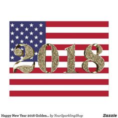 happy new year 2018 irish american shamrock flag holiday postcard
