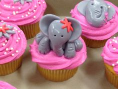 Chardy S Pink Elephant Cupcakes For Arlene Daisy Mae Cakes Chardy S Pink Elephant Cupcakes For Arlene Birthday