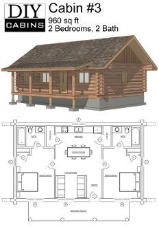 log cabin 3 lots of interior space to work with could see this as - Log House Plans With Interior Photos log cabin 3 lots of interior space to work with could see this as - Log House Plans With Interior Photos