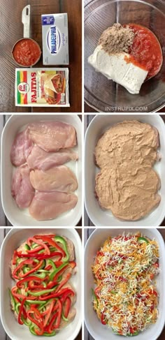 Snacks, Casserole Recipes, Chicken Fajita Casserole, Baked Chicken Fajitas, Shredded Cheese, Quick Supper Ideas, Fajita Bake Recipe