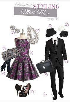 Mad Men Style Guide Http Www Fedoras Blog Mad Men Party Decorations Styled Engagement Wear