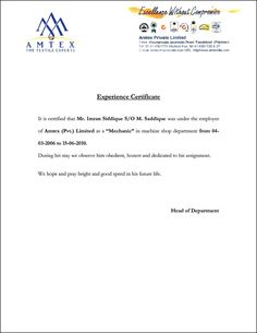 experience certificate formats 9 free printable word pdf certificate design word format