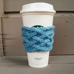 Celtic Plait Coffee Cup Sleeve Pattern | Celtic Plait Coffee Cup Sleeve Pattern |