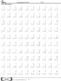 Best Math Multiplication Worksheets Images Math Multiplication Sample Vertical Multiplication Facts Worksheet Documents In Pdf