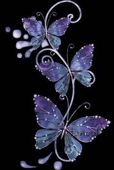 Mariposa Con Brillo Dot alas Hierro en apliques X 2