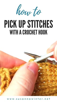 How to Pick up Stitches in Knitting... with a Crochet Hook [TUTORIAL] :: talvi knits.