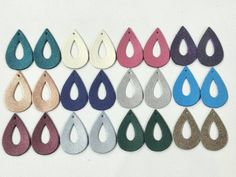 NEW Leather Bar Die Cut,Bar Shape.Bar Cut Outs,Bar Style,Leather Rectangle. Metallic Leather Bar 25 Pairs 50 pcs. ,3 Sizes,Mixed Colors