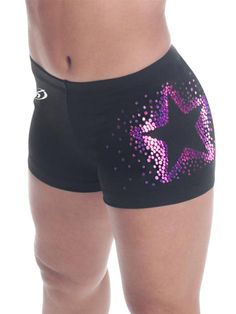 GK White Sparkle Cheer Shorts